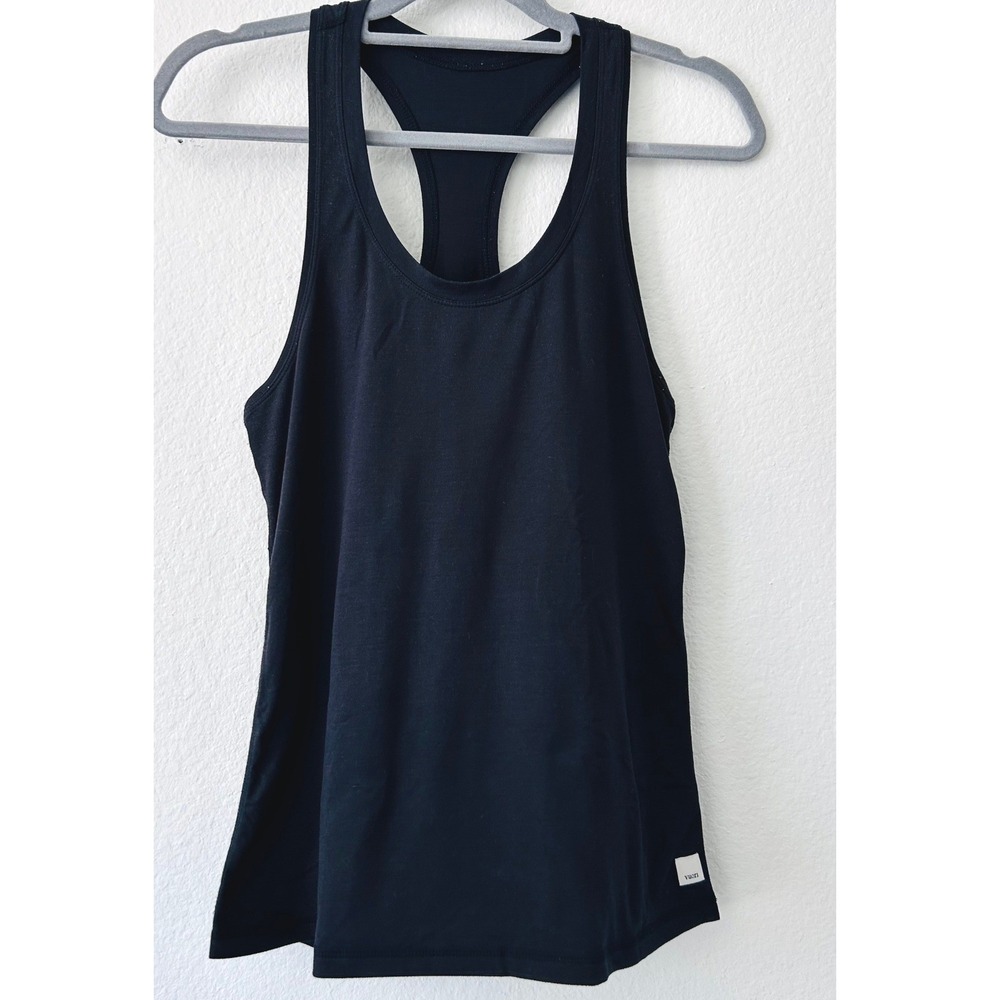 Vuori Lux Racerback Tank Top Black Activewear Training Yoga Scoop Neck